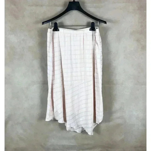 ALFANI Seashell Pink Textured Illusion Asymmetrical Hem Skirt NEW Size 14 - Picture 7 of 11